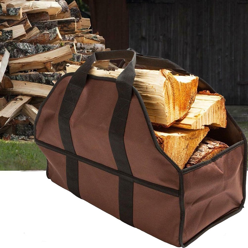 Outdoor Fireplace Firewood Storage Bag Oxford Firewood Log Carrier Wood Tote Bag Portable Indoor for fire pit  Beach Groceries